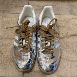 adidas Silver and Brown Women's Sneakers